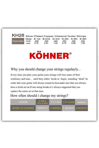 KÖHNER KH-28 Profesyonel Klasik Gitar Teli