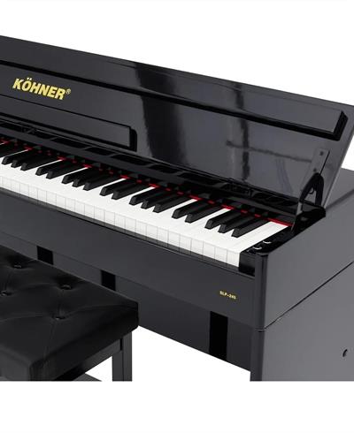 KÖHNER SLP-245 BK Dijital Konsol Piyano, Bluetooth, Tuş Hassasiyeti, 88 Tuşlu, Kapaklı (KULAKLIK VE TABURE)