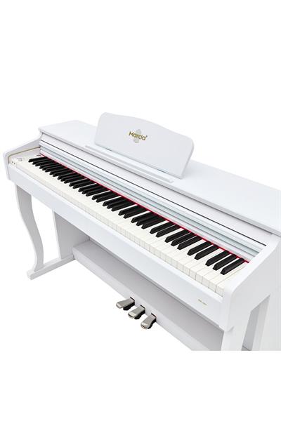 MARCİA MK-880 WH Dijital Konsol Piyano, Bluetooth, Tuş Hassasiyeti, 88 Tuşlu, Kapaklı (KULAKLIK VE TABURE)