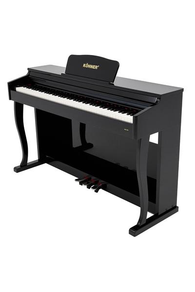 KÖHNER SLP-275 BK Dijital Konsol Piyano, Bluetooth, Tuş Hassasiyeti, 88 Tuşlu, Kapaklı