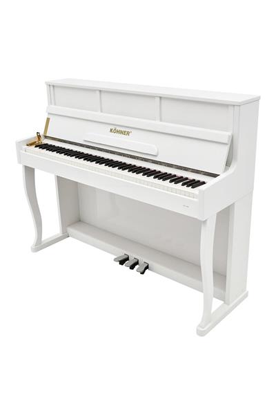 KÖHNER SLP-980 WH Dijital Duvar Piyano, Bluetooth, Tuş Hassasiyeti, 88 Tuşlu, Kapaklı (KULAKLIK VE TABURE)