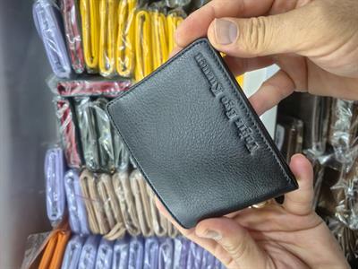 Bozuk Para Gözlü Hakiki Deri Cüzdan Parlak Siyah 1032
