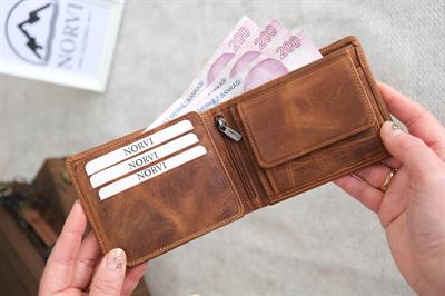 Bozuk Para Gözlü Hakiki Deri Cüzdan Taba 1032