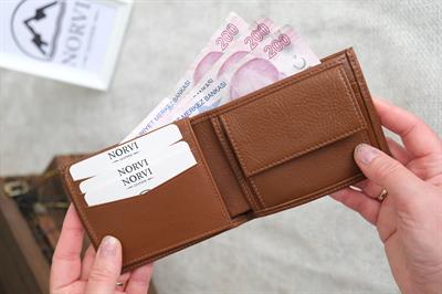 Bozuk Para Gözlü Hakiki Deri Cüzdan Taba 1021