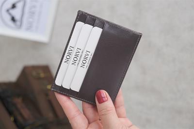 Çift Taraflı Unisex Hakiki Deri Kartlık Gri 1145