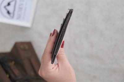 Çift Taraflı Unisex Hakiki Deri Kartlık Gri 1145