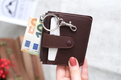 Çıtçıtlı Fermuarlı Kartlık Acı Kahverengi 1253
