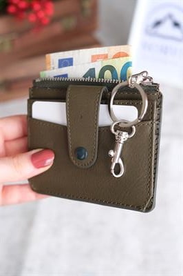 Çıtçıtlı Fermuarlı Kartlık Haki 1253