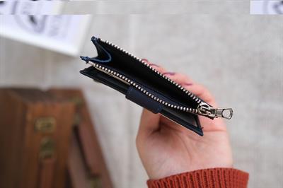 Çıtçıtlı Fermuarlı Kartlık Lacivert 1253
