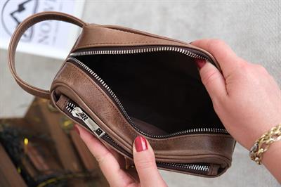 El Çantası Hakiki Deri Vizon 1154