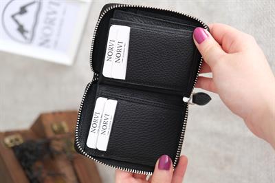 Fermuarlı Unisex Kartlık Cüzdan Siyah 1169