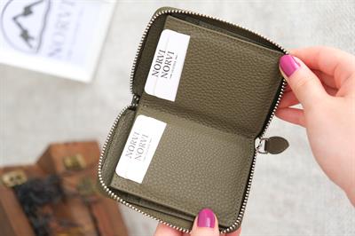 Fermuarlı Unisex Kartlık Cüzdan Yeşil 1169