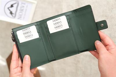 Garnili Kadın Cüzdan Yeşil – Siyah 1176