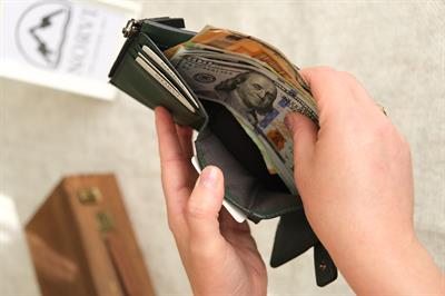 Garnili Kadın Cüzdan Yeşil – Siyah 1176