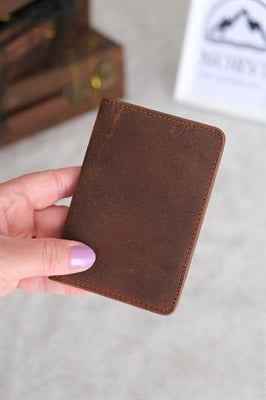 Hakiki Deri Erkek Kartlık Cüzdan Fındık Rengi 1131