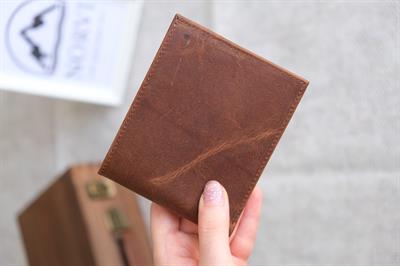 Hakiki Deri Gizli Fermuarlı Erkek Cüzdan Kartlık Fındık 1202