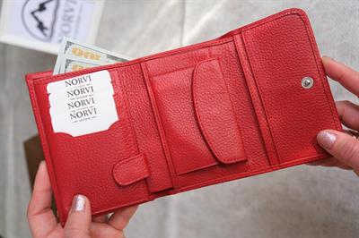 Hakiki Deri Kadın Cüzdan Kırmızı 1222