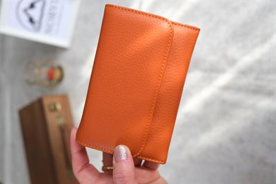 Hakiki Deri Kadın Cüzdan Turuncu 1222