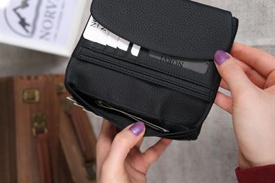 Hakiki Deri Küçük Kadın Cüzdan Siyah 1321