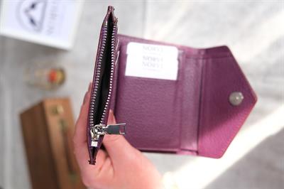 Hakiki Deri Zarf Cüzdan Mor 1216
