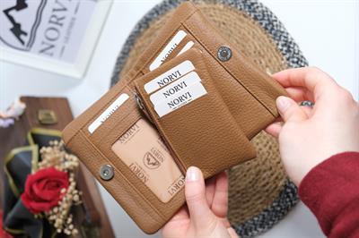 Kartlıklı Kadın Hakiki Deri Cüzdan Taba 1355