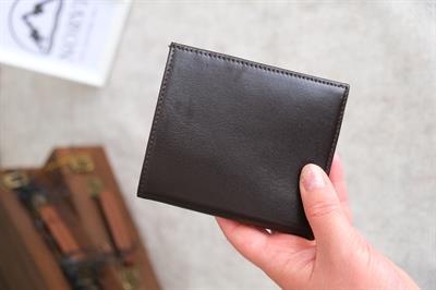 Madeni Para Gözlü Hakiki Deri Cüzdan Koyu Kahverengi 1011