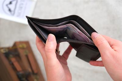 Madeni Para Gözlü Hakiki Deri Cüzdan Koyu Kahverengi 1011