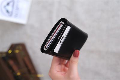 Mekanizmalı Otomatik Hakiki Deri Kartlık  Siyah 1041