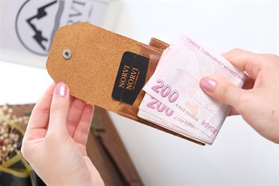 Viral Hakiki Deri Bol Kartlıklı Para Bölmeli Cüzdan Taba 1380