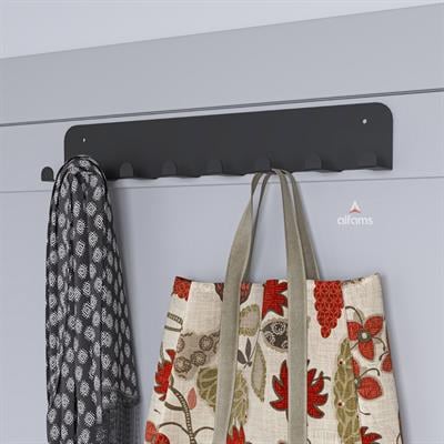 Alfams Ultra Güçlü Yapışkanlı Metal Kapı Arkası Askılık – Duvar Askılığı, Banyo, Mutfak ve Oda Askısı