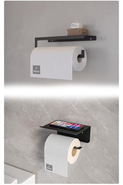 Metal İkili Set – Tuvalet Kağıtlık ve Kağıt Havlu Askısı | Modern Banyo ve Mutfak Düzenleyici