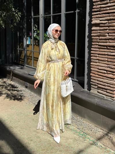 GLARE ELBİSE SARI