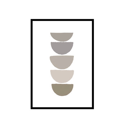 Bohem Gri Renk Detay Tablo KZY-BHM-249