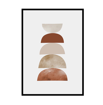 Bohem Kiremit Rengi Oval Detay Tablo KZY-BHM-229