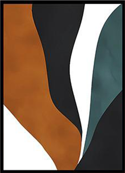 Bohem Kiremit Renk Soyut Tablo KZY-BHM-201