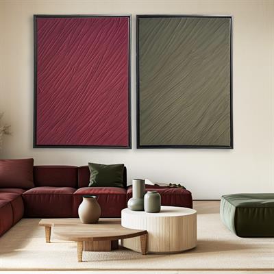 Bordo Yeşil Kumaş Detay Duvar Aksesuarı I KZY-EXC-448-BORDO KZY-EXC-448-YEŞİL