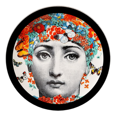 Fornasetti II Turuncu Detay Yuvarlak Tablo I KZY-CDA-472