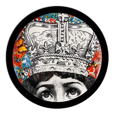 Fornasetti II Turuncu Detay Yuvarlak Tablo I KZY-CDA-472