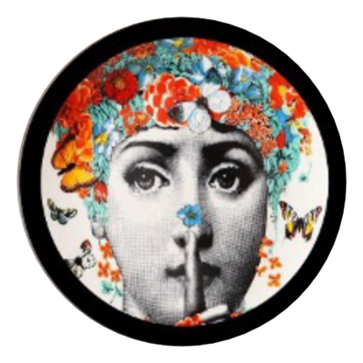 Fornasetti Turuncu Detay Yuvarlak Tablo I KZY-CDA-471