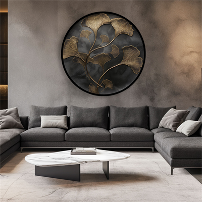 Gingko Biloba Eskitme Yuvarlak Tablo KZY-CDA-491