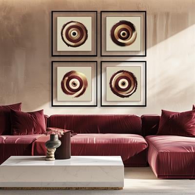 Göz Detay Bordo Renk Tablo I KZY-UV-5110-1-2-3-4