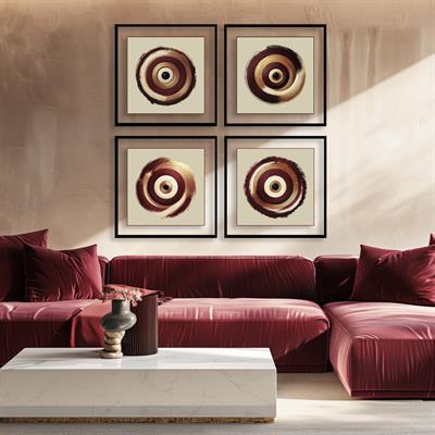 Göz Detay Bordo Renk Tablo I KZY-UV-5110-1-2-3-4