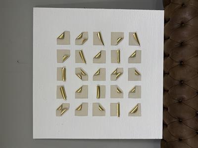 Gold-Beyaz Detay Üç Boyutlu Duvar Aksesuarı I KZY-EXC-410