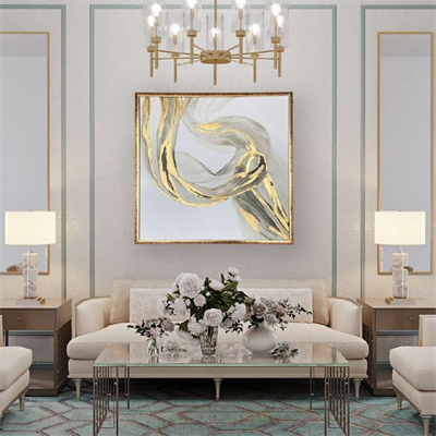 Gold Detay Soft Doku İşlemli Kanvas Tablo I  I KZY-AB-789