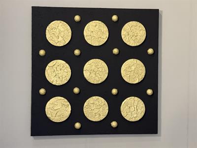 Gold-Siyah Yuvarlak Detay Duvar Aksesuarı I KZY-EXC-461