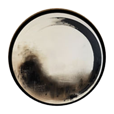 Mocha Soyut Yuvarlak Tablo I KZY-CDA-469