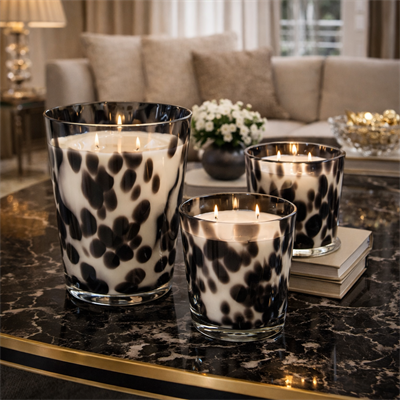 Murano Konik Model Siyah Mum I KZY-LMN-211