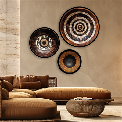 Rustik Göz Detay Yuvarlak Model  Tablo KZY-CDA-456