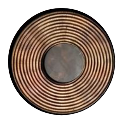 Rustik Kahve Siyah Yuvarlak Tablo I KZY-CDA-475