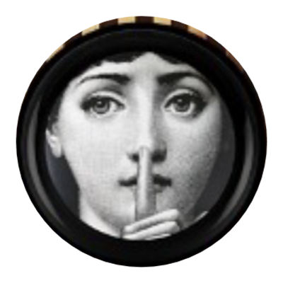 Siyah Beyaz Detay Fornasetti Yuvarlak Tablo I KZY-CDA-470